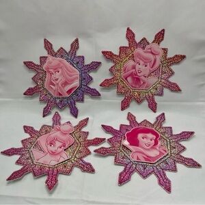 Vintage Disney Store Holiday Snowflakes Store Display Props Princess